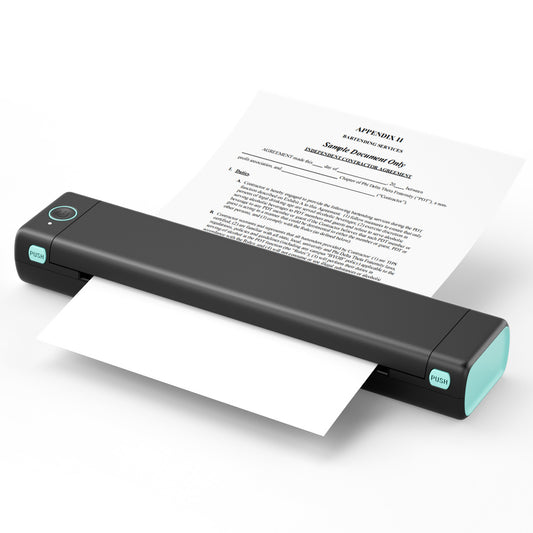 M08F A4 Paper Portable Thermal Printer – Inkless, Wireless, Bluetooth, Compact & Eco-Friendly