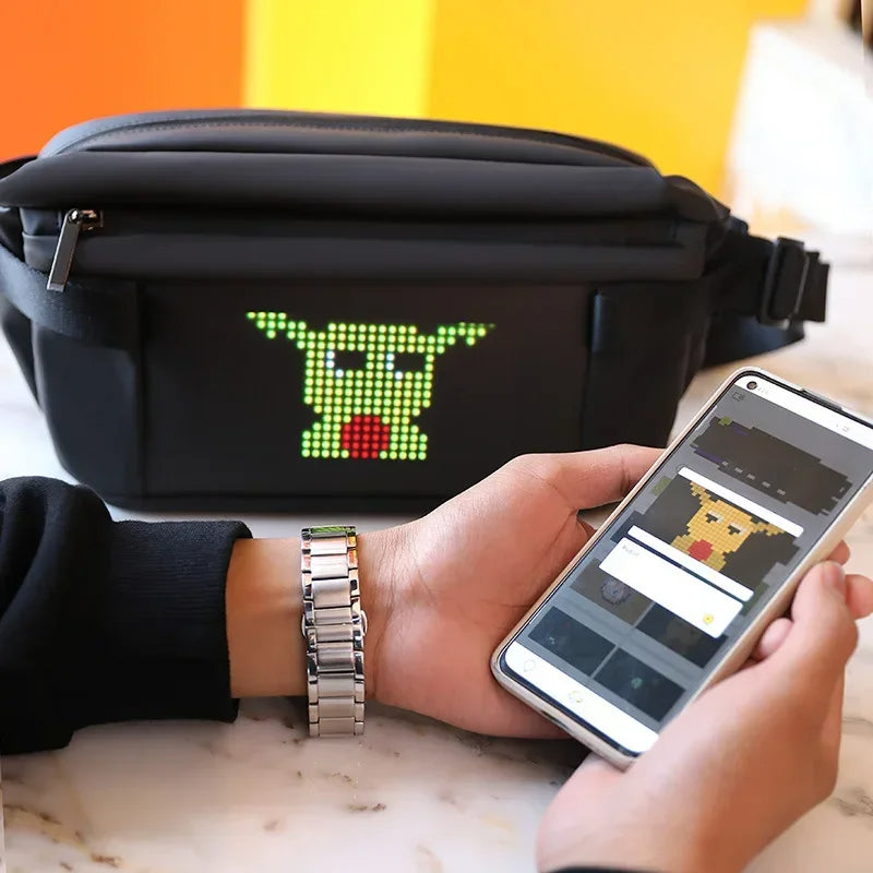 LED Fanny Pack with Bluetooth – Customizable Patterns, Texts, and Animations