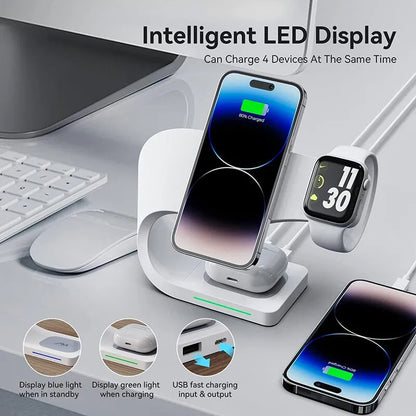 Magnetic Wireless Charging Station for iPhone, Apple Watch, and AirPods – Swift & Efficient Charging - DIAMOND Store