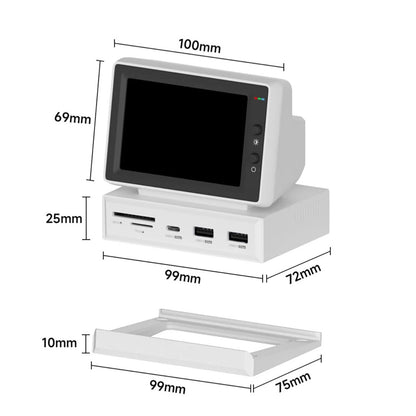 3.5-Inch Mini Monitor & USB-C Docking Station – Compact All-in-One Desk Solution