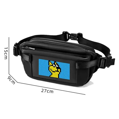 LED Fanny Pack with Bluetooth – Customizable Patterns, Texts, and Animations