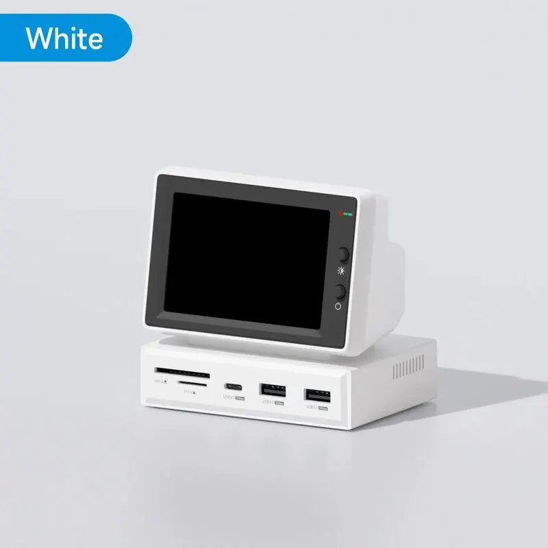 3.5-Inch Mini Monitor & USB-C Docking Station – Compact All-in-One Desk Solution