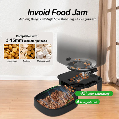 Furpipi Automatic Cat Feeder – Smart Control for Cats and Dogs, Stainless Steel Food Dispenser