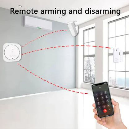 Tuya 433MHz Wireless WiFi GSM Home Security Alarm System with PIR Detector & Strobe Siren