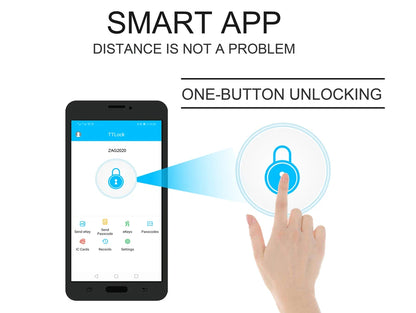 TTlock Bluetooth Smart Cylinder Lock – Keyless Digital Entry with APP, RFID, Password & Mechanical Key