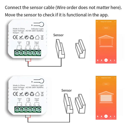 Tuya Smart Life ZigBee Garage Door Opener Controller – App Remote Control