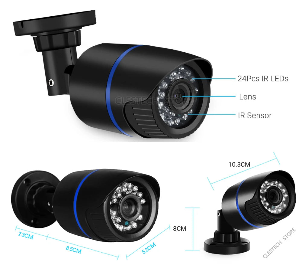 1200TVL Security Surveillance Analog HD Mini CCTV Camera – Waterproof, Infrared for Indoor/Outdoor Use