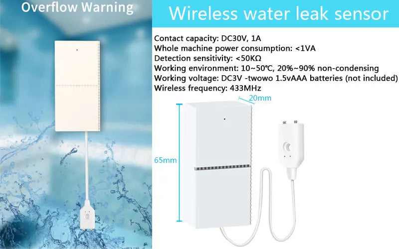 نظام إنذار أمان منزلي Tuya 433MHz لاسلكي WiFi GSM مع كاشف PIR وصافرة إنذار قوية