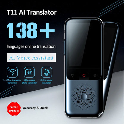 New T11 Portable Audio Translator 138 Language Smart Translator Offline In Real Time Smart Voice AI Voice Photo Translator