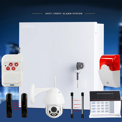 Beam IR Sensor Standalone Wireless Home Security Alarm System Kit with Motion Detector & Flash Siren Horn