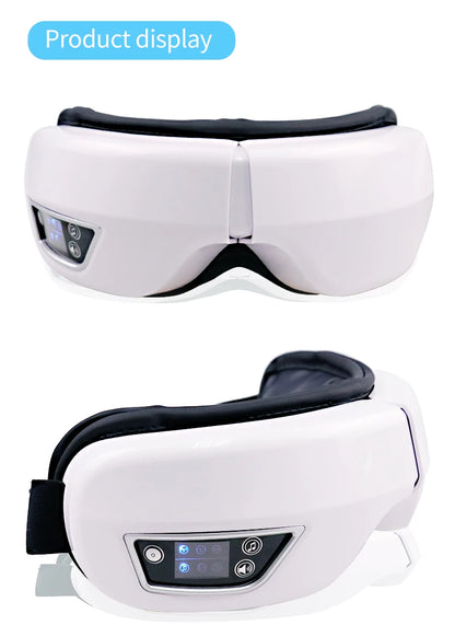 Eye Massager with Heat, Smart Airbag Vibration, Hot Compress, Music – Portable, Foldable Relaxation & Fatigue Relief