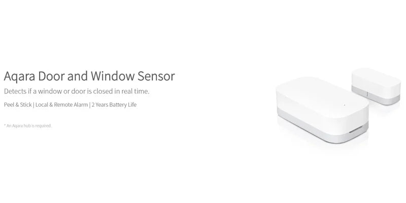 Aqara Mini Smart Door/Window Sensor | ZigBee Wireless, Apple HomeKit Compatible, Real-time Alerts