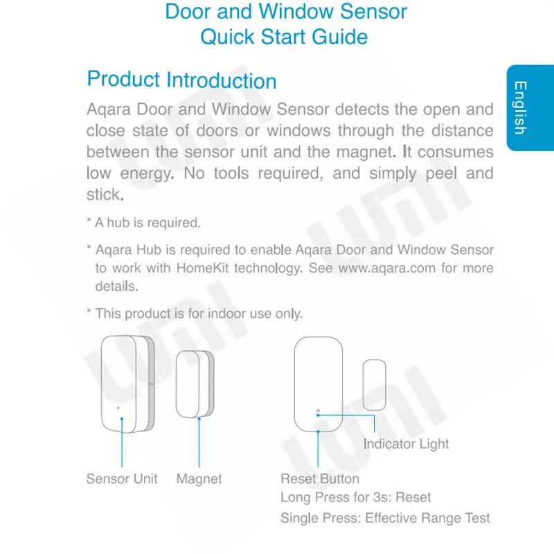 Aqara Mini Smart Door/Window Sensor | ZigBee Wireless, Apple HomeKit Compatible, Real-time Alerts