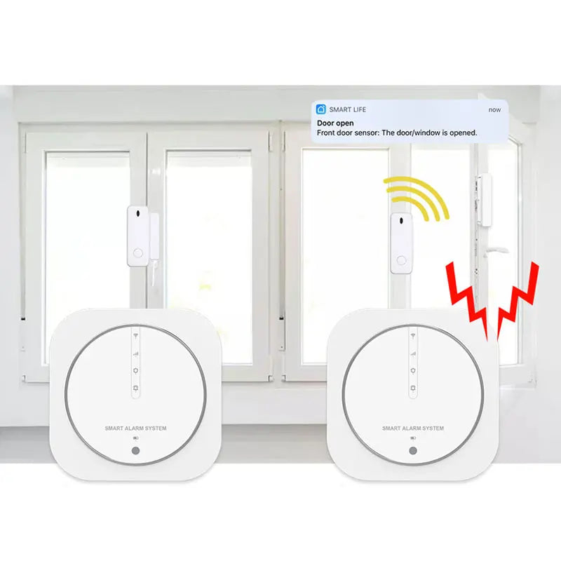 Tuya 433MHz Wireless WiFi GSM Home Security Alarm System with PIR Detector & Strobe Siren