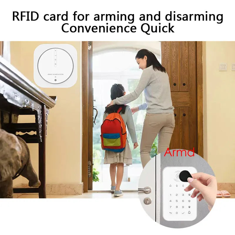 Tuya 433MHz Wireless WiFi GSM Home Security Alarm System with PIR Detector & Strobe Siren