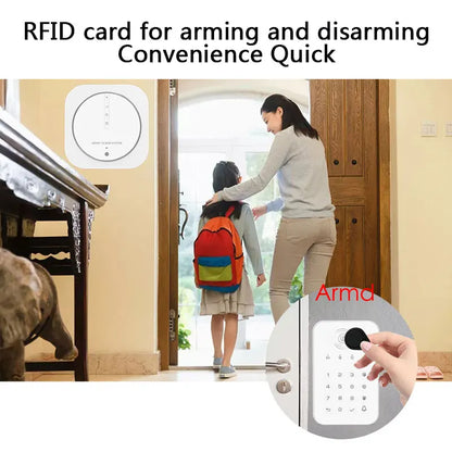 Tuya 433MHz Wireless WiFi GSM Home Security Alarm System with PIR Detector & Strobe Siren