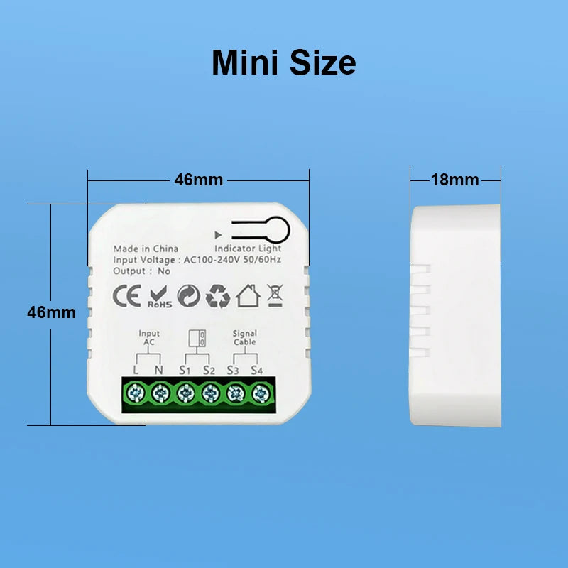 Tuya Smart Life ZigBee Garage Door Opener Controller – App Remote Control