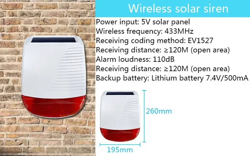 نظام إنذار أمان منزلي Tuya 433MHz لاسلكي WiFi GSM مع كاشف PIR وصافرة إنذار قوية