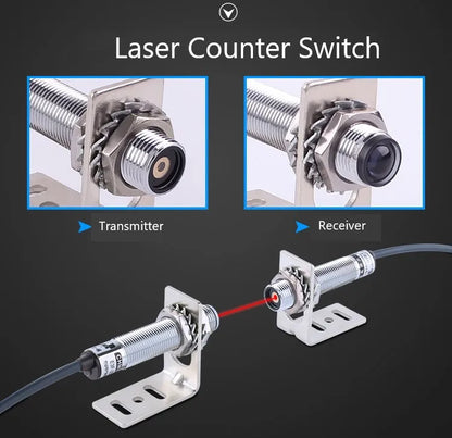 M12 Laser Sensor Photoelectric Switch E3F-20C1/20L, 20m Detection Range