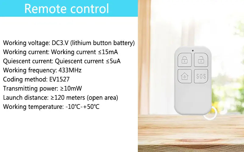 نظام إنذار أمان منزلي Tuya 433MHz لاسلكي WiFi GSM مع كاشف PIR وصافرة إنذار قوية