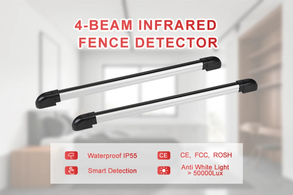 Beam IR Sensor Standalone Wireless Home Security Alarm System Kit with Motion Detector & Flash Siren Horn