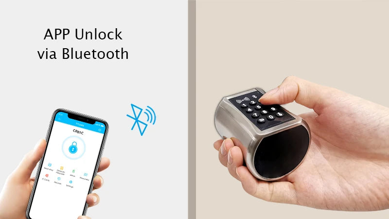 TTlock Bluetooth Smart Cylinder Lock – Keyless Digital Entry with APP, RFID, Password & Mechanical Key