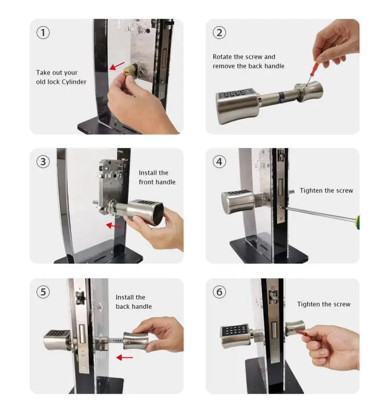 TTlock Bluetooth Smart Cylinder Lock – Keyless Digital Entry with APP, RFID, Password & Mechanical Key