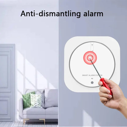 Tuya 433MHz Wireless WiFi GSM Home Security Alarm System with PIR Detector & Strobe Siren