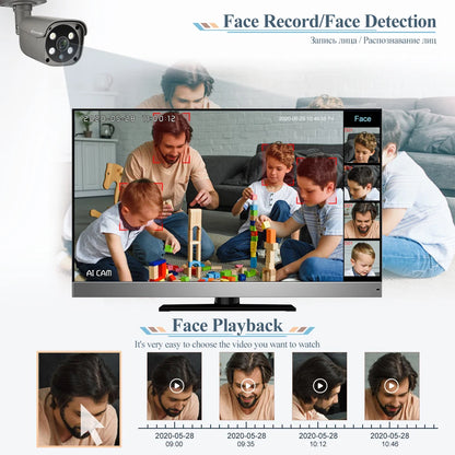 Techage 32CH 5MP POE NVR Kit – AI Security System with Face Detection & Two-Way Audio