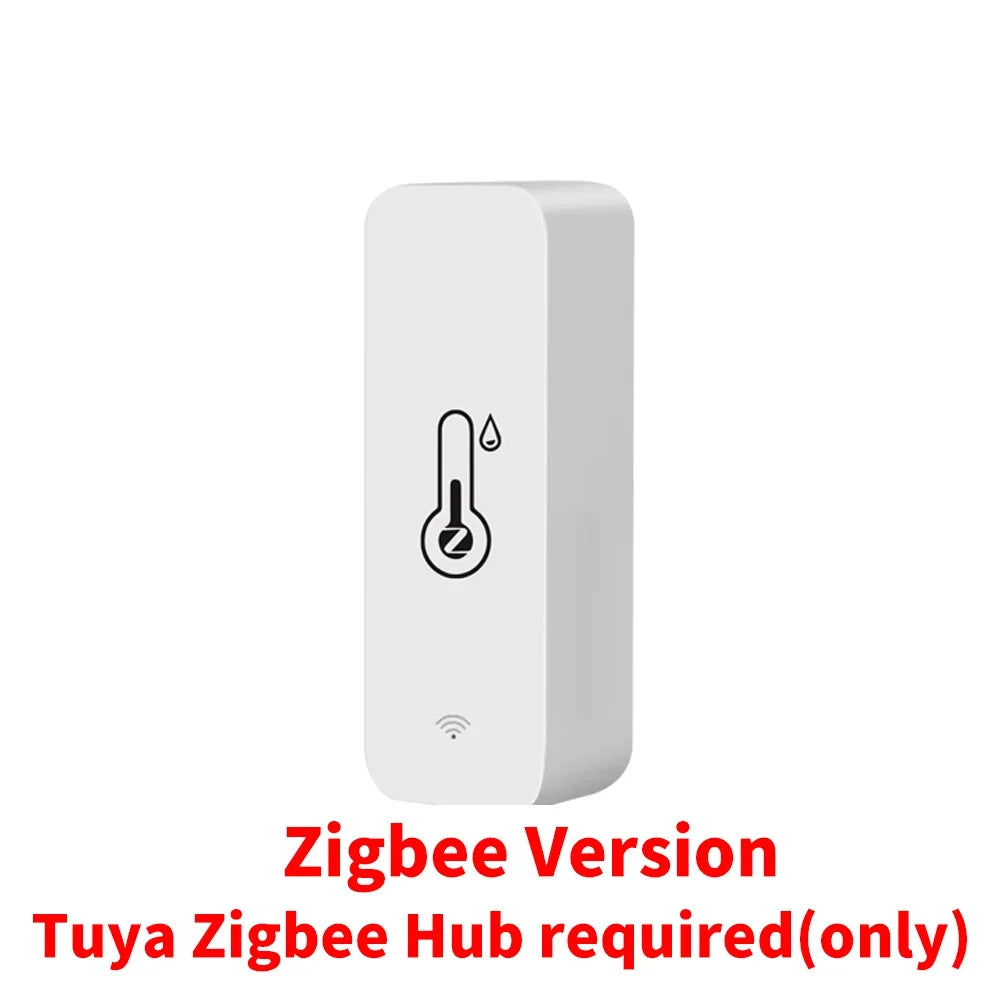 Tuya ZigBee WiFi Temperature and Humidity Sensor – APP Remote Monitoring, Works with Alexa & Google Assistant