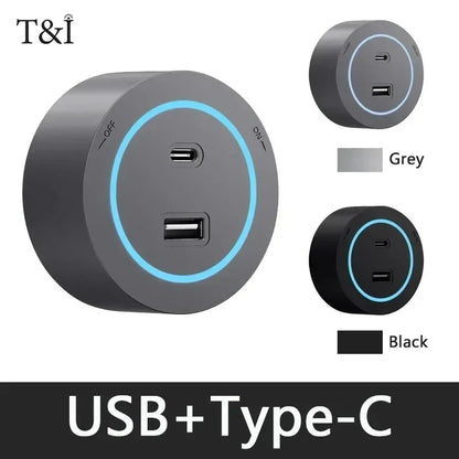 Wall Mounted Track Socket UK US AU EU Standard USB Portable Power Track Socket