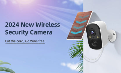 Techage 3MP Solar-Powered Wireless Security Camera – AI Human Detection & Two-Way Audio