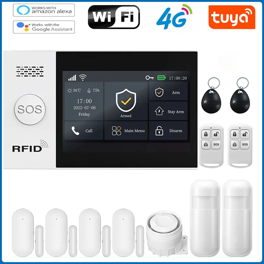 YUPA Tuya Smart Home Security Alarm System with PIR & Door Detectors