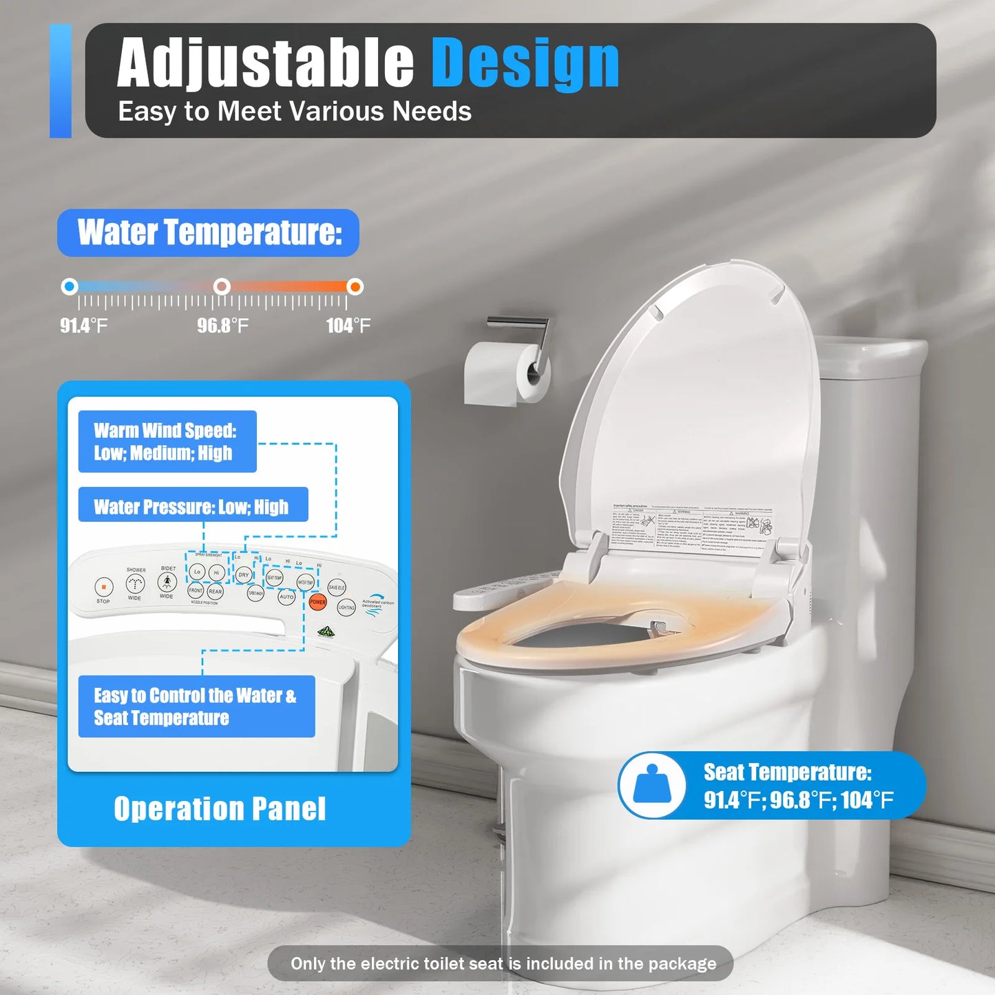 Electric Smart Toilet – Heated Seat & Automatic Cleaning