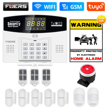 Fuers Tuya Smart WIFI 4G GSM Alarm System – Wireless Security with Motion Sensors, Alexa & Google Control