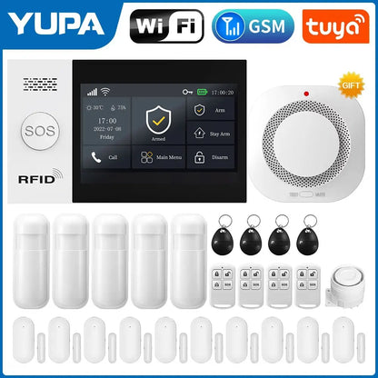 YUPA Tuya Smart Home Security Alarm System with PIR & Door Detectors