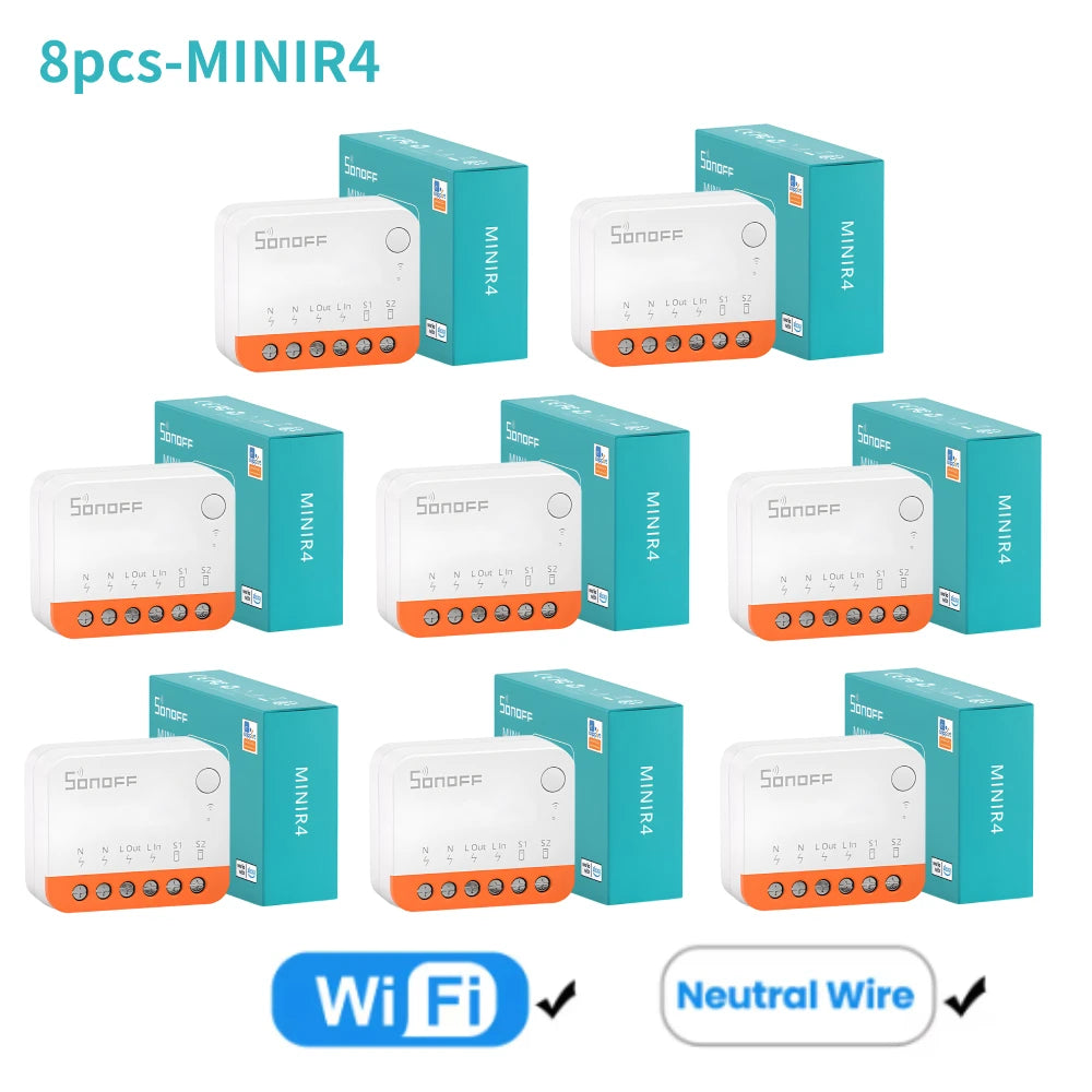 مفتاح SONOFF Mini R4/ZBMINI L2 الذكي Zigbee/Wi-Fi – تحكم ثنائي الاتجاه للمنزل الذكي، يعمل مع Alexa وGoogle Home وYandex Alice