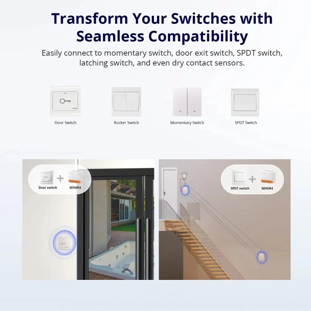 SONOFF Mini R4/ZBMINI L2 Smart Zigbee/Wi-Fi Switch – Two-Way Control for Smart Home, Works with Alexa, Google Home & Yandex Alice