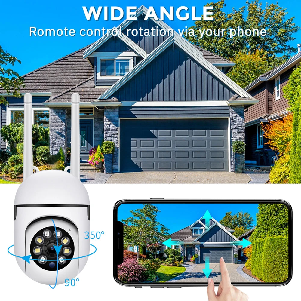 A7 Wireless 2.4G WiFi Security Camera – 2MP Night Vision Mini Camera with Two-Way Audio & 360° Viewing Angle