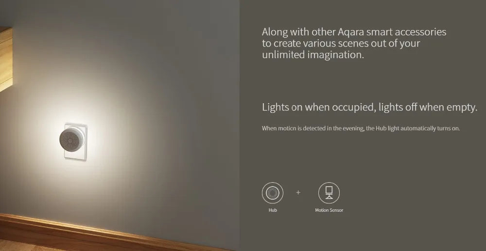 Aqara Smart Hub M1S Gateway | Wireless Zigbee 3.0, Wi-Fi & RGB LED Night Light, Remote Control for Xiaomi Mijia