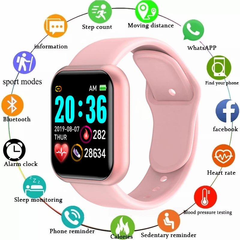 Y68 D20 Multifunctional Smartwatch – Fitness Tracker & Bluetooth Connected