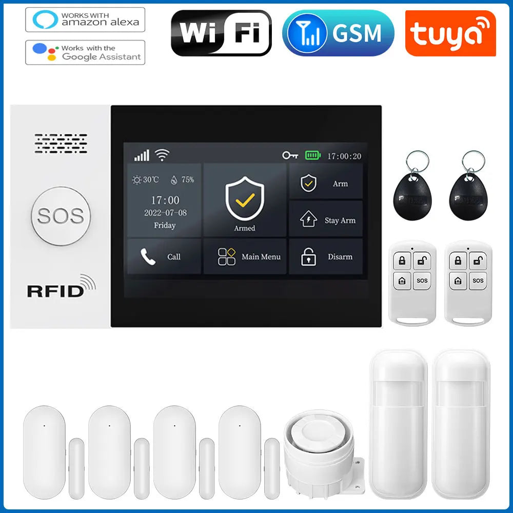 YUPA Tuya Smart Home Security Alarm System with PIR & Door Detectors