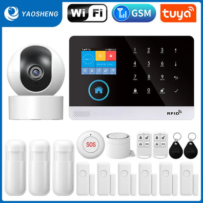 Home Burglar Security Alarm System Wireless Motion Sensor Detector Door Sensor Outdoor Siren Remote Control Work With Alarm Host