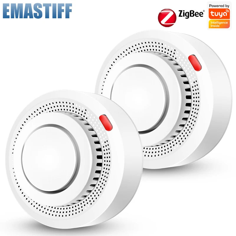 eMastiff ZigBee Smoke Detector – Tuya Smart Home Fire Alarm System with Google Assistant Support