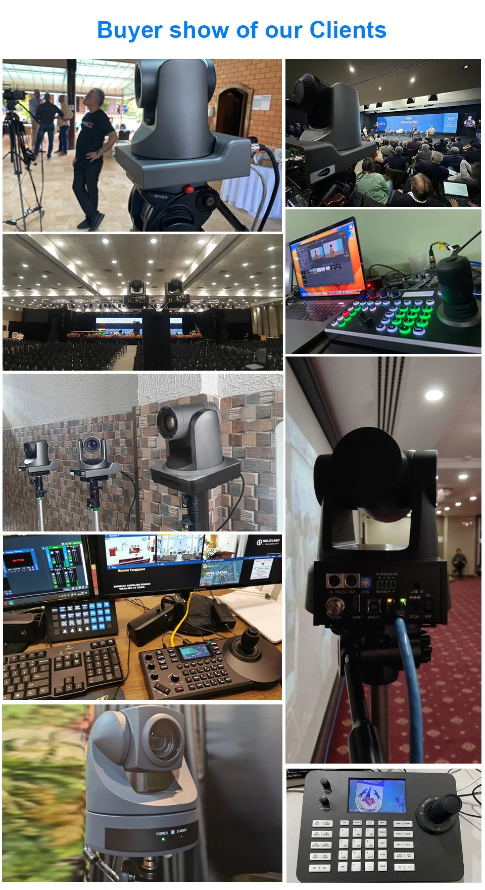 NDI PTZ Camera Joystick Controller POE 3" Preview LCD PTZ Controller Keyboard with 4D Joystick for Broadcast Church Live Streaming