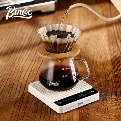 Bincoo Professional Digital Coffee Scale – Hand Brewing, Automatic Timing, Smart Charging for Home Kitchen & Small Baking