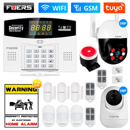 Fuers Tuya Smart WIFI 4G GSM Alarm System – Wireless Security with Motion Sensors, Alexa & Google Control