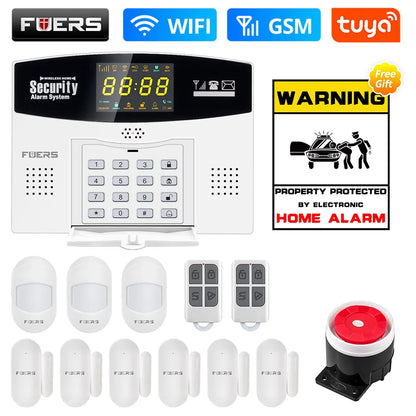 Fuers Tuya Smart WIFI 4G GSM Alarm System – Wireless Security with Motion Sensors, Alexa & Google Control