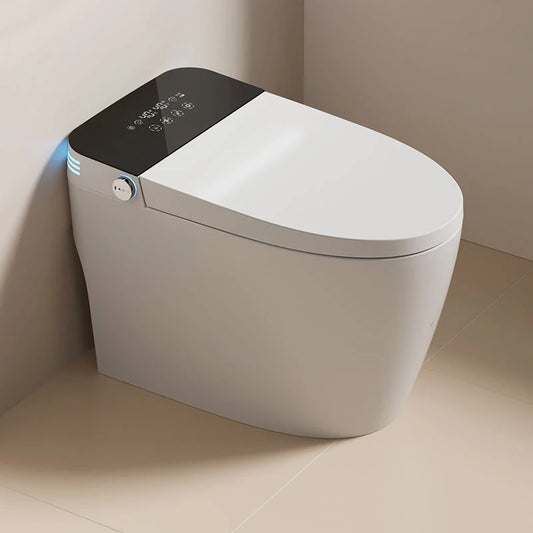 Smart Toilet with Bidet, Heated Seat, Auto Flush, Foot Sensor, and Remote Control