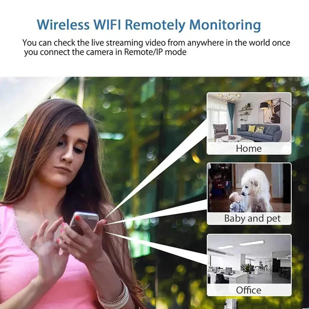 WiFi Wireless Mini Camera with Night Vision, HD 1080P, Motion Detection & Video Voice Recorder